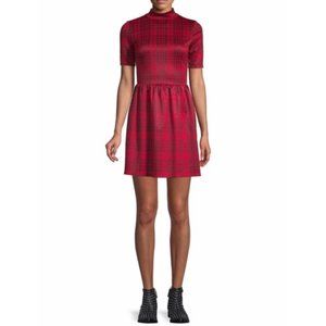NWT Design Lab High Neck Plaid Dress